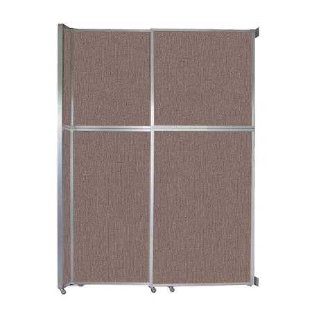 Versare Operable Wall Sliding Room Divider 6'10" x 10'3/4" Latte Fabric 1072213-1
